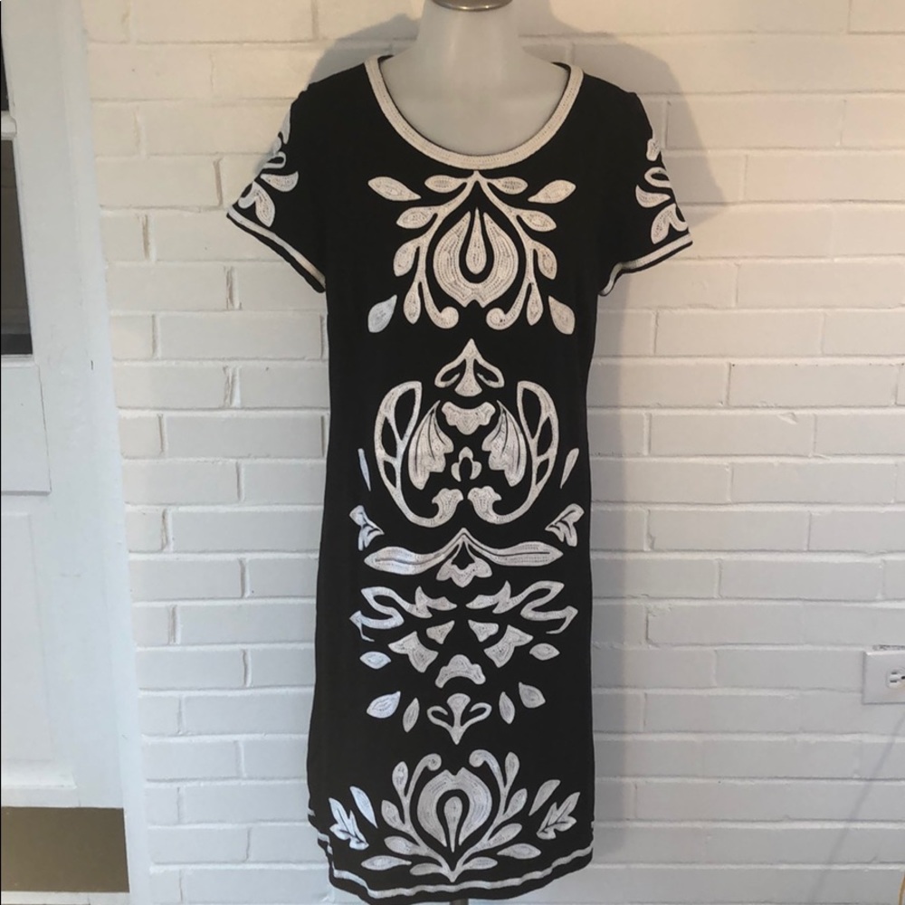 COPY - INC black and white shift dress